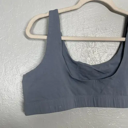 Pact  Women XXL Blue Gray Deep Scoop Bralette Bra Organic Cotton Blend Casual