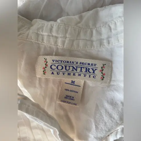 Victoria's Secret Vintage Victoria' Secret Country White Button Nightgown, Size Medium