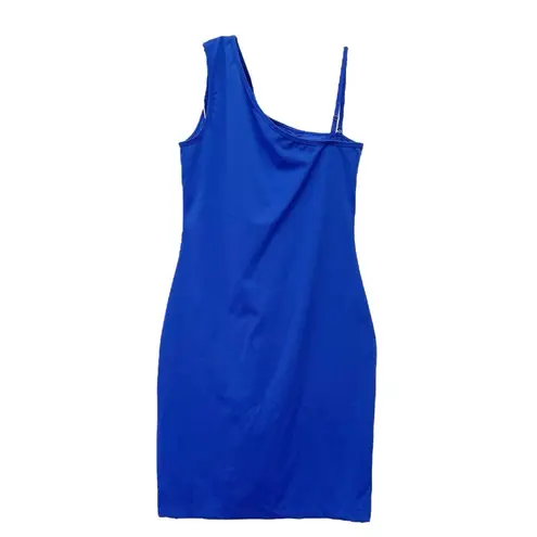 NWT Popilush Blue One Shoulder Cutout Mini Dress Size Large Shapewear Clubwear