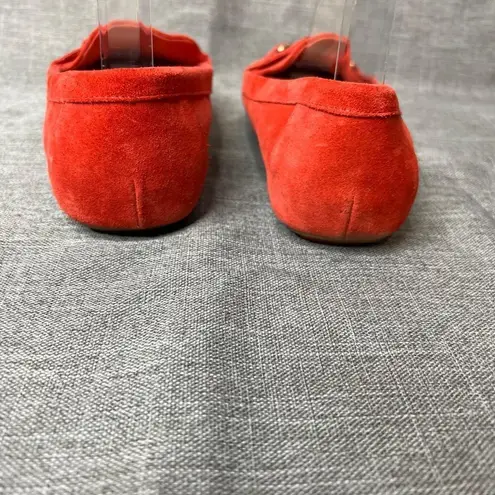 Isaac Mizrahi Live Women's 8.5W Horsebit Suede Loafers Orange
