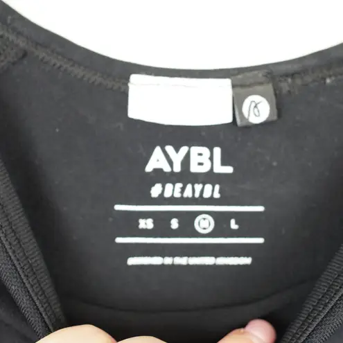AYBL Black Seamless Long Sleeve Workout Top Size M