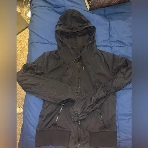 Lululemon Black  studio hooded‎ zip up size 4 - Image 1