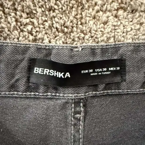 Bershka NWT Metallic Baggy Jeans Size US 30 Party Festival Y2K