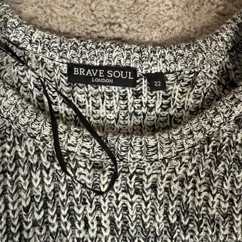 Brave Soul London Sweater Dress Knit Long Sleeve Casual Gray Size 22