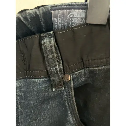 Diesel Dark Wash Skinny Zippered Ankle Elastic Band Jeans