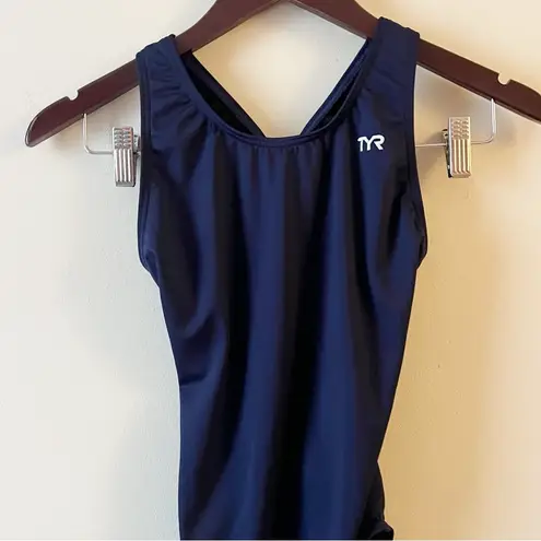 TYR Women's Durafast Elite Maxfit Racerback Swimsuit NEW Navy Blue Size 32 Size M - Image 2