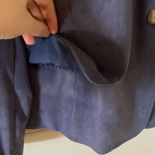 Orvis Vintage 1970s Blue Suede Style Women’s Blazer Textured Like New Size 6