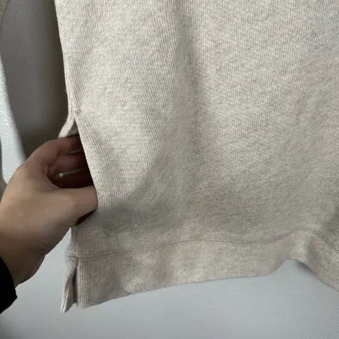 NEW J CREW Funnelneck Sweatshirt Womens Medium Beige Wool Blend Cowl Pullover Tan