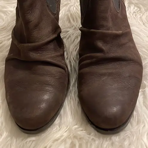 Paul Green  Brown Nubuck Suede Leather Ankle Boots