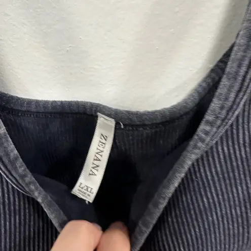 Zenana Premium Zenana bra / bralette! Gray and black crop top with bra pads! Size L / XL