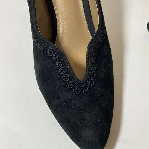 Liz Claiborne  Womens size 6.5M 6 1/2 Ramielle black pumps suede leather heels