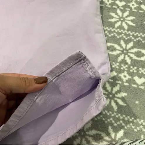 NYDJ Curves 360 Slim Straight Ankle Side Slits In Lilac Petal Size 28