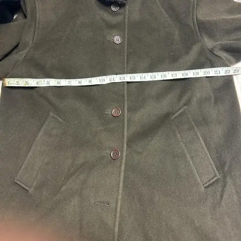 Vintage Wool Brown Trench Coat Made In USA Size 8