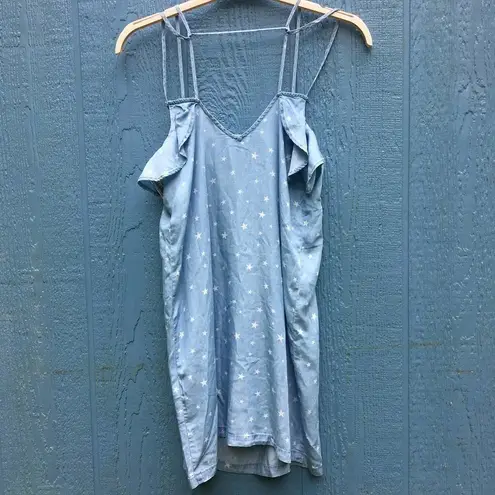 1250 Degrees Celsius Women Blue Stars Strappy Mini Dress Small NWT