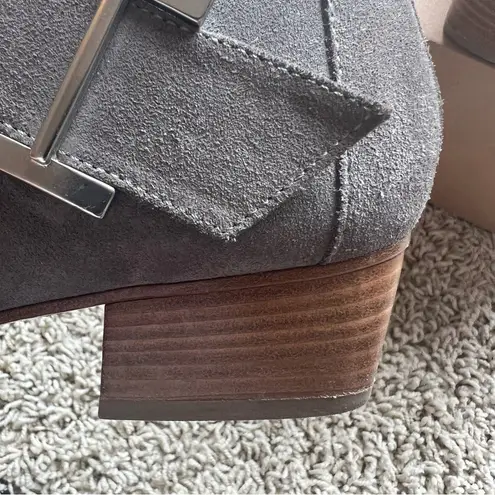Aquatalia Grey Suede Ankle Boots Women’s Sz 9.5 Kate Middleton Silver Bu…