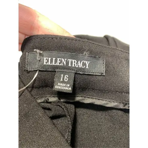 Ellen Tracy modern slim midrise side zip ankle pant size 16 