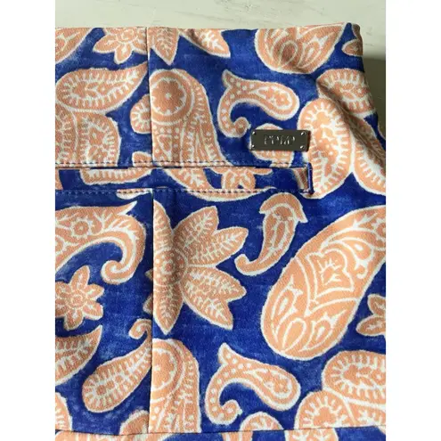 Polo Ralph Lauren Golf Womens L Orange Blue Paisley Skort Tennis Workout Size L