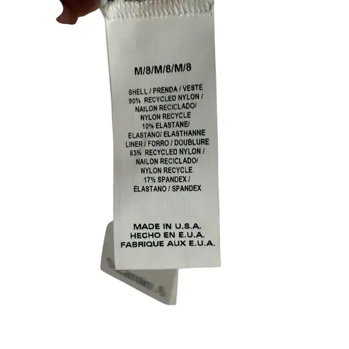 Vitamin A Demi Underwire Blue Snakeskin Bikini Swimsuit Top Size M