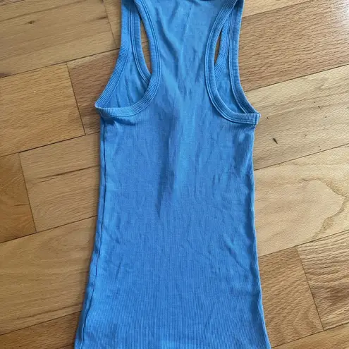 American Eagle Aerie Blue Sleeveless Henley Top