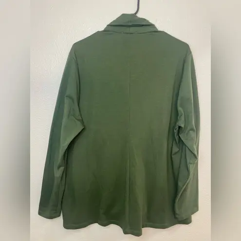 Andree by Unit Women’s Olive Cowl Neck Sweater Cardigan Size 2X