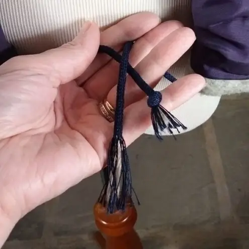 Vintage Princeton Coat Wool Suede Hooded Coat Woman's 7/8 Striped Button Lined Blue Size undefined