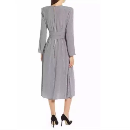 Something Navy  long sleeve stripe midi dress▪️size L