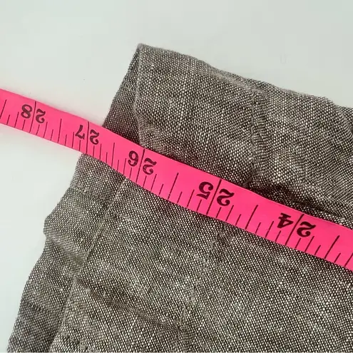 Athleta  Retreat Linen Ankle Pant size M pyrite brown