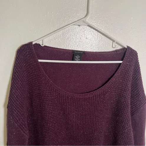Calvin Klein Jeans Scoop Neck Sweater Purple Metallic L Size L