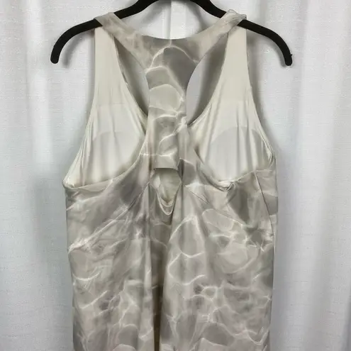 Calia Beige Aquatic Neutral Energize Tank Exercise Dress With Shorts Sz.XXL NWT Tan