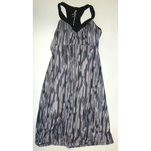 prAna New Womens NWT Rainblur Shauna Dress Bra M Black White Tank Work Casual