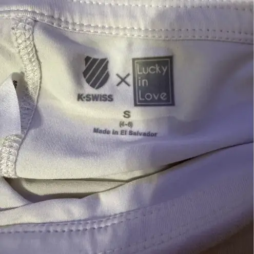 Lucky in Love x KSwiss White Layered Women's Skort golf tennis size small