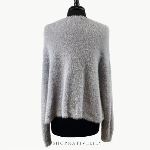 Cloth & Stone  Anthropologie Women’s Fuzzy Scoop Neck Drape Sweater Medium, Grey