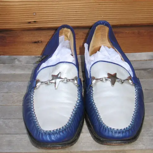 Vintage Blue  Silver Loafers