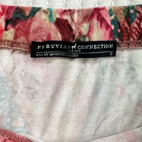 Peruvian Connection Colorful Patchwork Print Midi Skirt