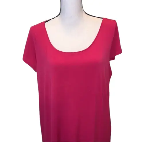 White Stag pink short sleeve shirt dress dress stretchy casual midi