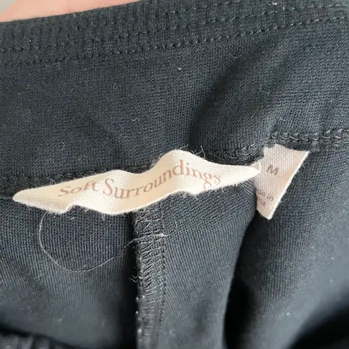 Soft Surroundings Women's Elastic Skinny Stretch Knit Pants in Black Size Medium