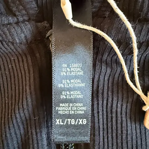 SKIMS Soft Lounge Zip Up Hoodie Black XL NWT