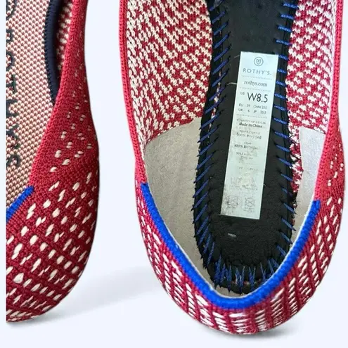 Rothy's Rothy’s The Point Knit Ballet Flats Red Apple Honeycomb Women’s 8.5 Chic Preppy