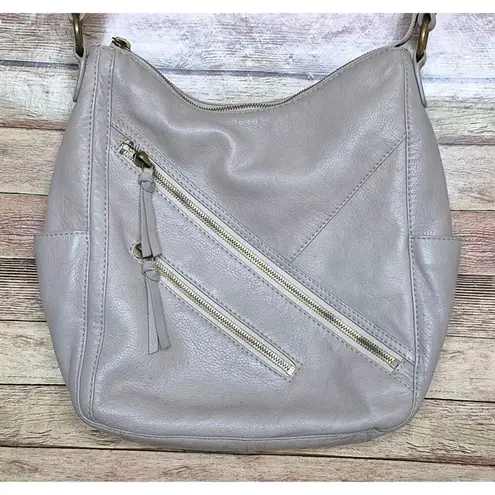 Hobo International Pebbled Soft Leather Neutral Taupe Shoulder Bag Purse MINT