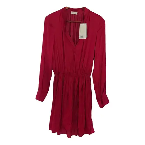Zadig & Voltaire 'Reveal' Red Viscose Draped Dress