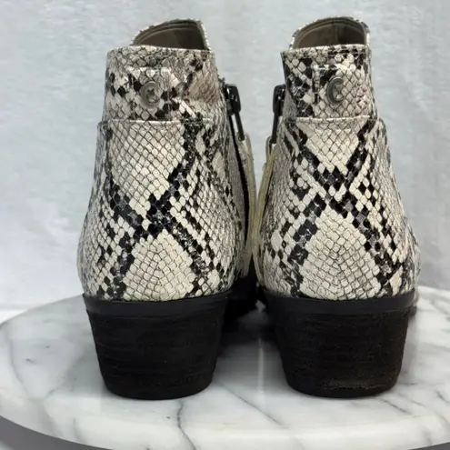Circus by Sam Edelman Pipper Booties Women 8 Snakeskin Faux Leather Festival
