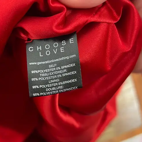 Generation Love  Womens Leighton Crepe Blazer XS NWT $385 Double Breasted‎ Red