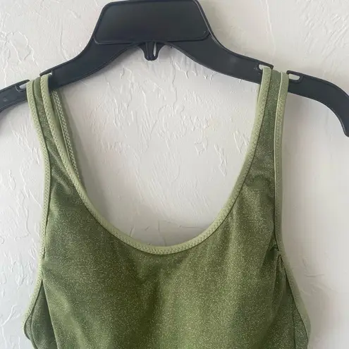 Fe Noel Target collab green silver sparkle one piece swimsuit Size XXS