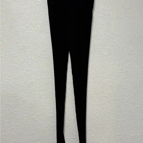 Maniere De Voir Manière De Voir Black Knitted High Waisted Leggings Size Medium