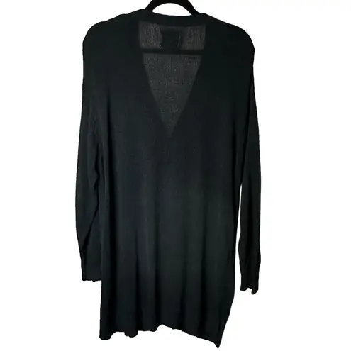 margaret o'leary Margaret O’Leary Black Viscose Blend Cardigan Sweater Button Up USA Dry Clean