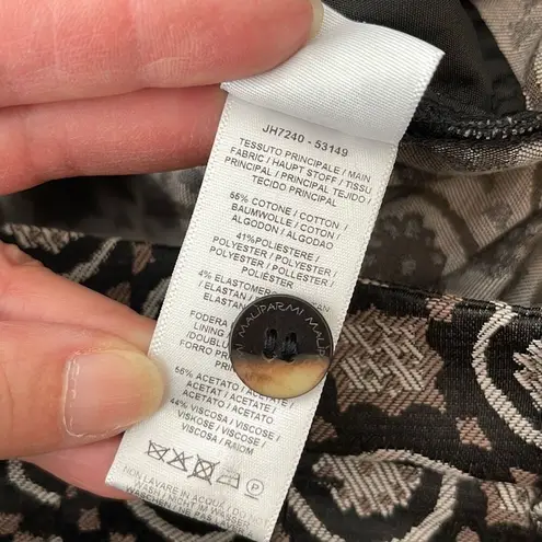 Maliparmi Womens Jacquard Circle Pattern Ankle Pants Chocolate Size 46 Large Brown