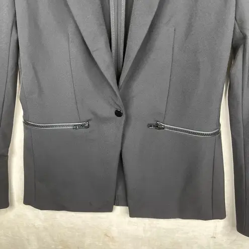 Veronica Beard Black Iconic Scuba Dickey Jacket Blazer Bi-Stretch Womens Size 00