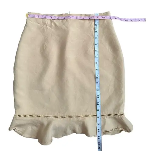 Vintage Jacket & Skirt Set Branka Klarige Mustard Rayon Womens Size 4