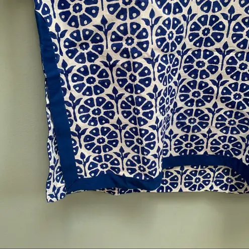 Roberta Roller Rabbit  Cotton Blue White Print Kurta Tunic size XS