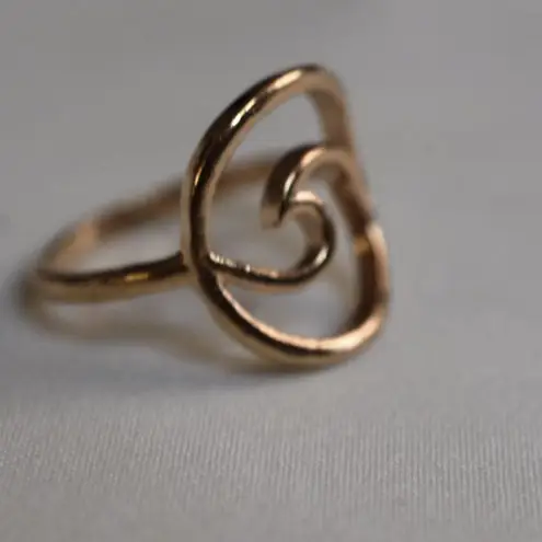 Source Unknown NWOT Surfer Beach Circular Wave Gold Tone Metal Size 10 Unisex Casual Ring